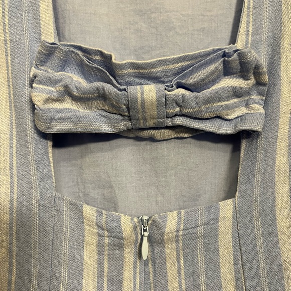 Anthropologie Cape May Bow Back Linen Mini Dress - Picture 3 of 7